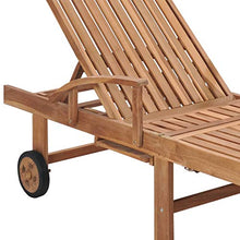 FAMIROSA Lettino Prendisole in Legno Massello di Teak-8015