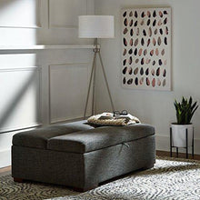Marchio Amazon - Rivet, ottomana a divano-letto, stile moderno, larghezza 122 cm, colore grigio scuro - Arredi Casa