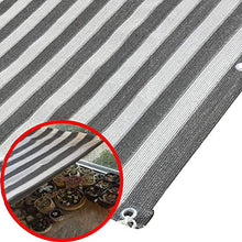 Rete ombreggiante Copertura Ombra per Piante da Fiore, Strettamente Intrecciato Strisce Grigie e Bianche Maglia per Protezione Solare, 100g/㎡ (Size : 3×6m)
