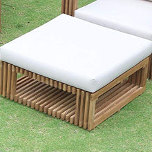 Teako Desgn Loppio Ottomane - Mobili da Giardino in Legno di Teak Massiccio, Resistenti alle intemperie