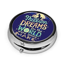 A Million Dreams - Contenitore rotondo per pillole a 3 scomparti, in metallo, per medicina e vitamina