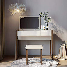 ZRN Tavolo da Trucco Toilette per Camera da Letto con Specchio Ribaltabile, Ampio Spazio di archiviazione e Sgabello Imbottito, scrivania da Trucco per Donne, Ufficio Domestico