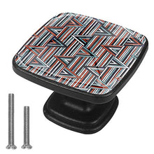 Modello di linea geometrica Pomelli per Porta Set di 4 Pomelli per Mobili Manopole per Cassetti Cucina Armadio Vetro
