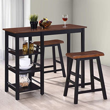 Tidyard Set da Bar 3 pz in MDF Nero,Tavolo e sedie da Cucina,Include 1 Tavolo e 2 sgabelli