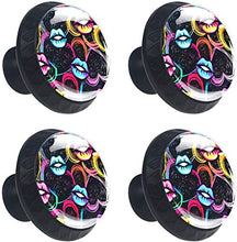 Bacio labbra e cuori Pomelli per Porta Set di 4 Pomelli per Mobili Manopole per Cassetti Cucina Armadio Vetro