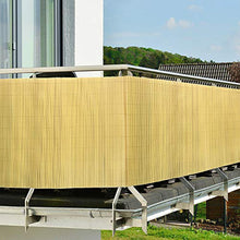 Aufun Recinzione in PVC per giardino, balcone, terrazza, esterni, piscina, 90 x 500 cm, bambù