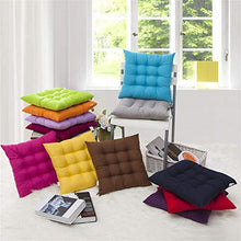 LucaSng - Set di 4 cuscini per sedie con nastro, 40 x 40 x 5 cm, in rattan, extra spessi, comodi