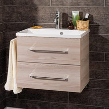 Fackelmann – Set di mobili da Bagno B. Clever 2 Pezzi 60 cm Esche con mobiletto da Bagno con lavabo in Marmo e Specchio Element