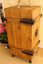 Mobile bar vintage stile shabby chic legno massello noce