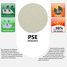 AMANKA UPF50+ Tenda da Sole UV - 3x5 Rettangolo Poliestere Idrorepellente - Vela Protezione Solare