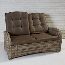 La casa di Caesar di 2 Sitzer Living Sofa Torino rabida Natur Intreccio polyrattan divano da giardino