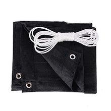Flashing lights Panno per Ombrellone, 90% Resistente Ai Raggi UV, Rete A Rete per Ombra, Deposito di Ombrelloni, per Serra da Giardino per Piante da Giardino per Esterni, con Anelli di Tenuta, Nero