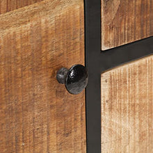 vidaXL Credenza 85x30x80 cm in Legno Massello di Mango Grezzo