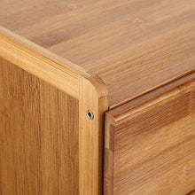 Console Notte con 3 Cassetti,Comodino da Letto Elegante,in Bambù,Tavolo Rivista,Comodino Camera da Letto,36x31x40 cm