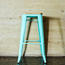 RED DECO Gaston Sgabello, Acciaio Legato, Verde, 43 x 76 cm