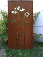 Zen Man 031925-2 - Paravento da Giardino, in Metallo ruggine, 150 x 50 cm