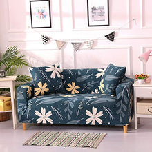 Copridivano Elasticizzato 1/2/3/4 posti, Fodera per Divano Antiscivolo con Elastico, Stampa Floreale (Copridivano 2 posti, Lily-Dark Green)