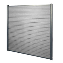 Mendler Frangivento Pannello Privacy Sarthe WPC Alluminio Premium 190cm Grigio