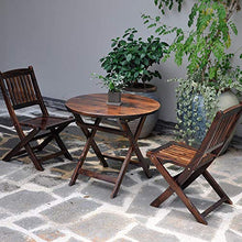 Tavolo e sedia pieghevoli per cortile esterno 3 pezzi tavolo e sedia da esterno in legno massello balcone esterno, tavolo da pranzo da giardino portatile per il tempo libero e combinazione di sedie