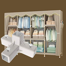 JFFFFWI Guardaroba Semplice Armadio in Legno massello 165 * 165 * 45cm Guardaroba (Colore: C)