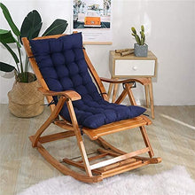 eewopjkj Cuscino per Lettino Prendisole Supporto per Schienale Alto Addensare Cuscino per Sedia Relax Extra-Large Cuscino reclinabile Cuscini per Sedia a Dondolo Cuscini da Giardino-Navy 40x110cm