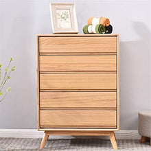 ZzheHou Cassettiera Night Stand Camera Bagagli Comodino 5 Cassetti Governo di Immagazzinaggio Robusto Durevole Semplice E Grazioso (Color : Natural, Size : 65x36x92CM)