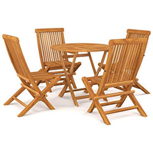FAMIROSA Set da Pranzo da Giardino 5 pz in Legno Massello di Teak-9579