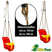 LittleTom Altalena per Bebè Neonato 45x36x38 cm Giocattolo per Giardino Rosso