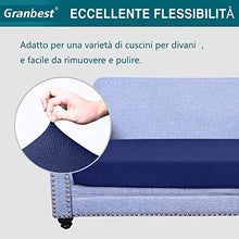 Granbest Premium Idrorepellente Copriseduta Divano Elasticizzato 1/2/3 Posti, Copri Cuscino per Divano in Tessuto Jacquard (3 Posti, Blu Navy)