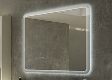 Specchiera specchio filo lucido,retroilluminato a led,sensore touch,cm.90x100