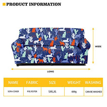 Hugs IDEA Starry Night By Vincent Van Gogh - Copridivano super elasticizzato, tessuto jacquard spandex con fondo elastico per cani, gatti, bambini, lavabile per 3 cuscini divano