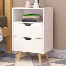 DGHJK Mobili per la casa, scaffale MDF Retro 2 cassetti Comodino Comodino, armadietti Multifunzione , Comodino , Bianco , 40 * 30 * 49 cm