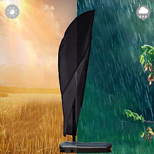 Beenle-Icey Copertura Protettiva Per Ombrellone, Onbrellone Da Giardino, Coperture Per Esterno, Impermeabile, Antivento, Anti-UV, Resistente, Antistrappo, Extra Large, Con Cerniera, 265cm, Nero
