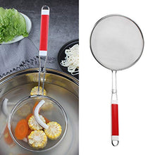 UPKOCH setacci da Cucina in Acciaio Inossidabile a Maglia fine con Manici in plastica per Cottura Dimensioni Cottura m 18 cm (Rosso)