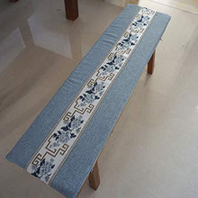 Cuscino da tavolo lungo morbido da giardino per sedia da esterni, cuscino per divano da interni e mobili in cotone e lino con cerniera (stile 2,30 x 100 x 3 cm)