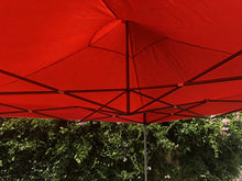 FT TENORE Gazebo RICHIUDIBILE 3X3 M Pieghevole A Fisarmonica Mercato TENDONE con Sacca (Rosso)