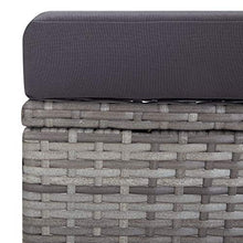 SKM Set Divani da Giardino 2 pz con Cuscini in Polyrattan Grigio (17.6kg)