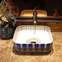 Lavabo Quadrato Bagno retrò Creativo Jingdezhen Ceramica Hotel Anti-Splash lavabo Lavandini Bagno