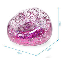 HongTeng Divani Divano Gonfiabile con Paillettes Divano Lazy Couch Camera da Letto Esterna Piscina da Viaggio Cute Shiny Nap Cuscino d'Aria Sedia 98 × 100cm (Color : Pink)