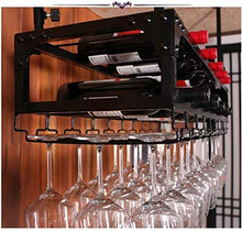 HZWLF Mensola per Decorazione da soffitto a soffitto in Ferro da Appendere a 3 Strati per Bar, portabicchieri da Appendere Set di Vino Conservazione Natale