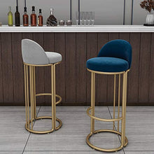Sgabello da bar in ferro battuto, schienale alto moderno (dimensioni: 75 cm)