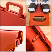 MoYouno Sgabello pieghevole rosso portatile, robusto e pieghevole, in plastica, per bagno, casa, cucina, giardino, viaggi all'aria aperta