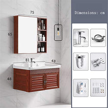 Set da Bagno a Specchio Armadio Combinazione del gabinetto del gabinetto del Bagno di Alluminio dello Spazio del Mobile dello Specchio Semplice Mobili per la casa Decorativi