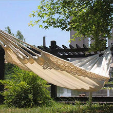 Naliovker Outdoor Camping Hammock Swing Sedia Sospesa Portatile Pure White Romantic Lace per Viaggi Escursionismo Giardino Sleeping Swing Amaca Portatile