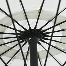 Outsunny Ombrellone Decentrato da Giardino Φ296cm, Ombrellone a Braccio per Esterni Bianco Crema con Base a Croce