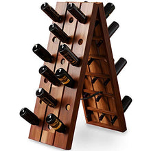Deuba Scaffale per Vino Portabottiglie Legno di Acacia 36 Bottiglie Pieghevole Mobile Vini