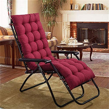 eewopjkj Cuscino per Lettino Supporto per Schienale Alto Addensare Cuscino per Sedia Relax Extra-Large Cuscino reclinabile Cuscini per Sedia a Dondolo Cuscini da Giardino-Vino Rosso 48x155 cm