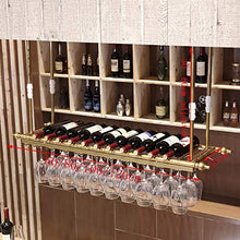Qfeng - Scaffale per bottiglie di vino, portabottiglie da vino a testa in giù, per la casa e il bar, 80 cm