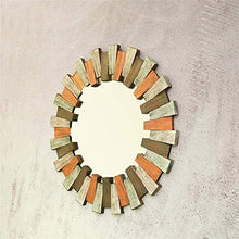 LULUTING specchio trucco Trucco Specchi Retro rotonda della stanza da bagno Specchio specchio appeso |Circle Parete Vanity trucco e specchio da rasatura |Specchio decorativo Holder |A base di legno sp
