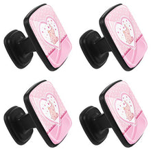 Elefante rosa 4 PCS Pomelli per Porta, Pomolo per Mobile, Pomelli per Mobili con Viti, Maniglia per Armadietto, Pomelli per Porta, Pomelli per Cassetti per Porta, Armadio, Cassetto e Credenza